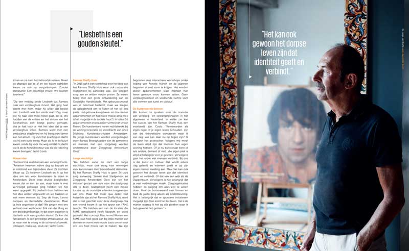 Fame magazine Ramses Shaffy Huis - interview voorzitter Ed Cools